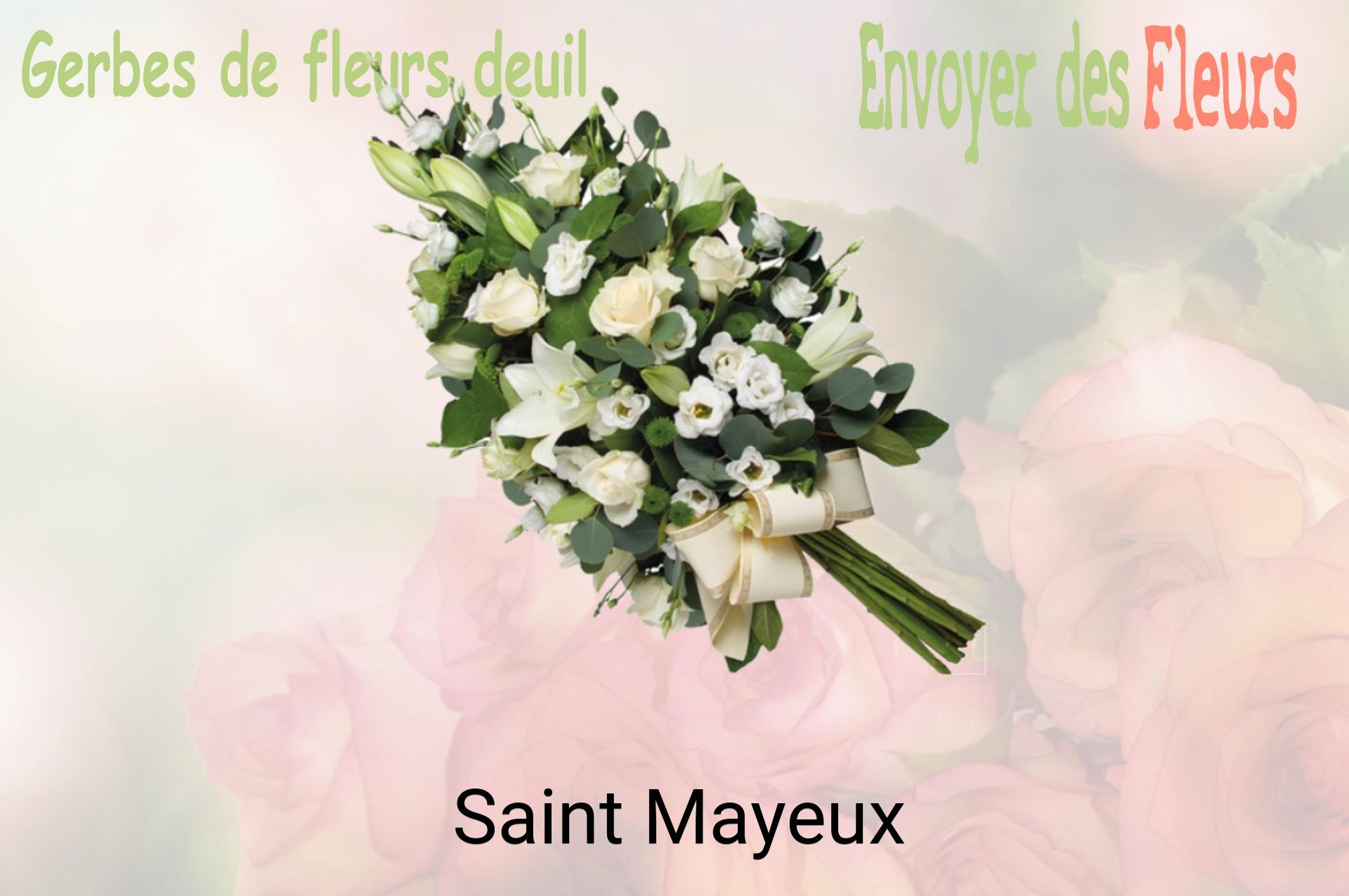 Gerbe de fleurs de deuil livrée à Saint-Mayeux